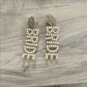 Bride Pearl and Gold Earrings